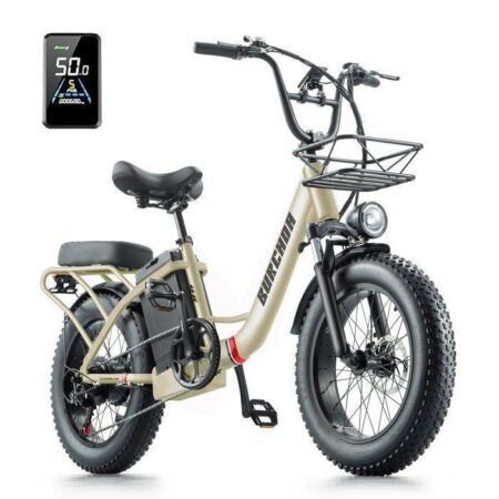 BURCHDA U8 Vélo Électrique de Ville,Moteur 1000W,Batterie 48V 31.5Ah,Autonomie 200KM,VTT 40KM/H,Fat Bike 20"x4,0" - Doré